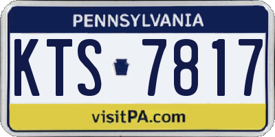 PA license plate KTS7817