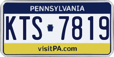 PA license plate KTS7819