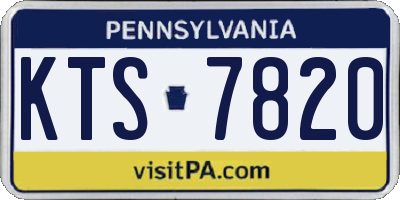 PA license plate KTS7820
