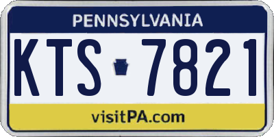 PA license plate KTS7821