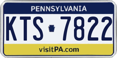 PA license plate KTS7822