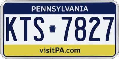 PA license plate KTS7827