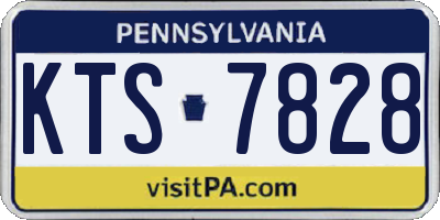 PA license plate KTS7828
