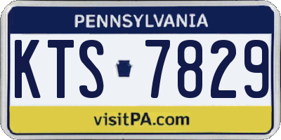 PA license plate KTS7829
