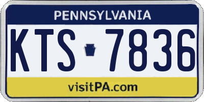 PA license plate KTS7836