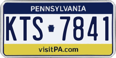 PA license plate KTS7841