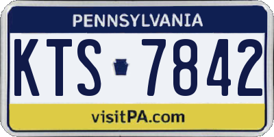 PA license plate KTS7842