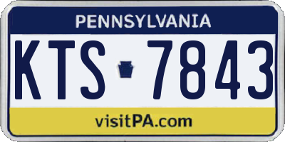PA license plate KTS7843