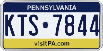 PA license plate KTS7844