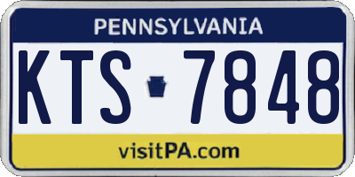 PA license plate KTS7848