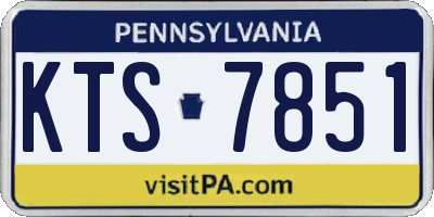 PA license plate KTS7851