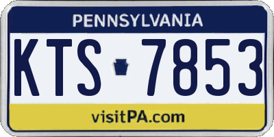 PA license plate KTS7853