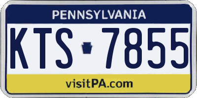 PA license plate KTS7855