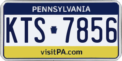 PA license plate KTS7856