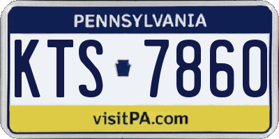 PA license plate KTS7860