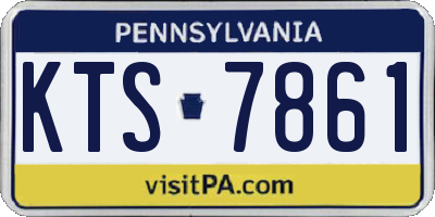 PA license plate KTS7861