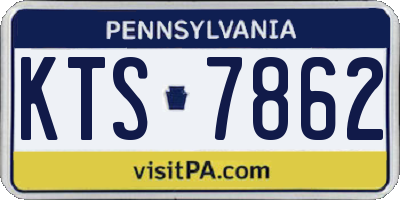 PA license plate KTS7862