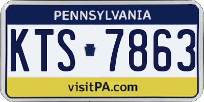 PA license plate KTS7863