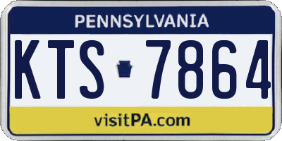PA license plate KTS7864