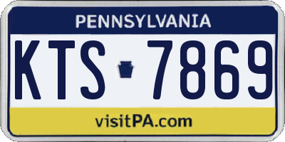 PA license plate KTS7869