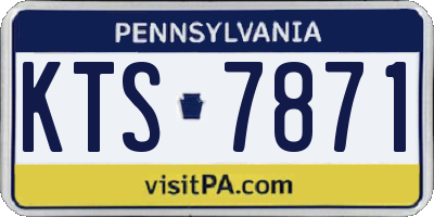 PA license plate KTS7871