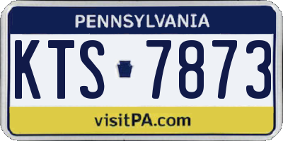 PA license plate KTS7873