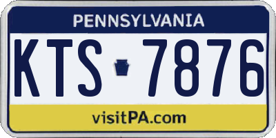 PA license plate KTS7876