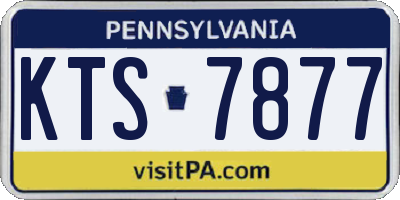 PA license plate KTS7877