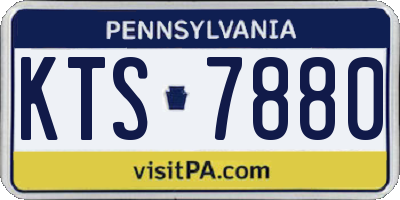 PA license plate KTS7880