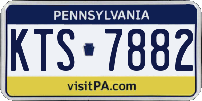PA license plate KTS7882