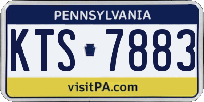 PA license plate KTS7883
