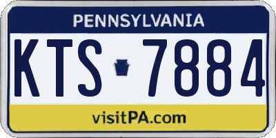PA license plate KTS7884