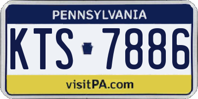 PA license plate KTS7886