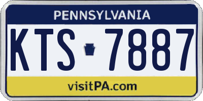PA license plate KTS7887