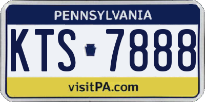 PA license plate KTS7888