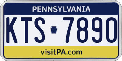 PA license plate KTS7890