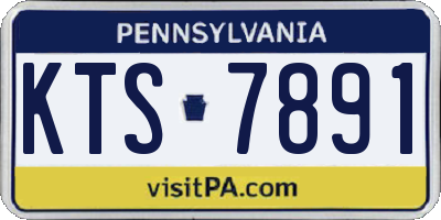 PA license plate KTS7891