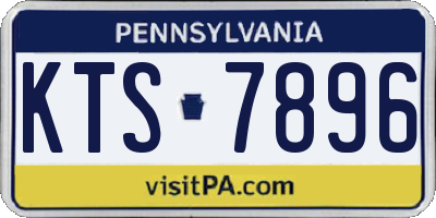 PA license plate KTS7896