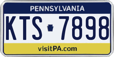 PA license plate KTS7898