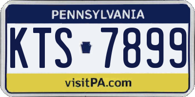 PA license plate KTS7899