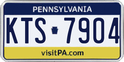 PA license plate KTS7904