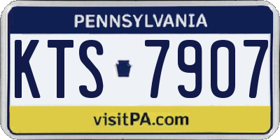 PA license plate KTS7907