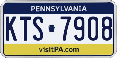 PA license plate KTS7908