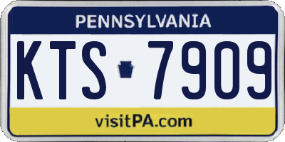 PA license plate KTS7909