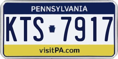 PA license plate KTS7917