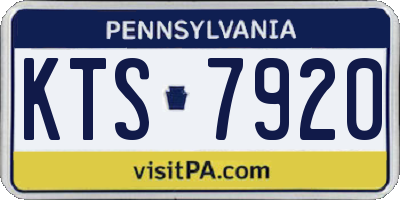 PA license plate KTS7920