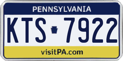 PA license plate KTS7922
