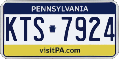 PA license plate KTS7924