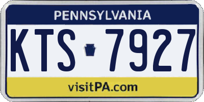 PA license plate KTS7927