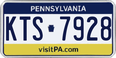 PA license plate KTS7928